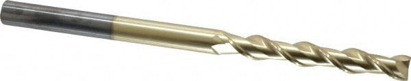 Square End Mill: 3/8'' Dia, 2-1/2'' LOC, 3/8'' Shank Dia, 6'' OAL, 2 Flutes, Solid Carbide