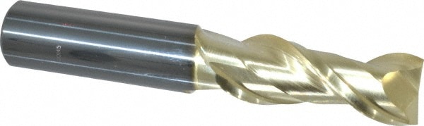 Square End Mill: 1/2'' Dia, 1-1/4'' LOC, 1/2'' Shank Dia, 3'' OAL, 2 Flutes, Solid Carbide