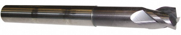 Corner Radius End Mill: 3/8" Dia, 1/2" LOC, 0.02" Radius, 3 Flutes, Solid Carbide