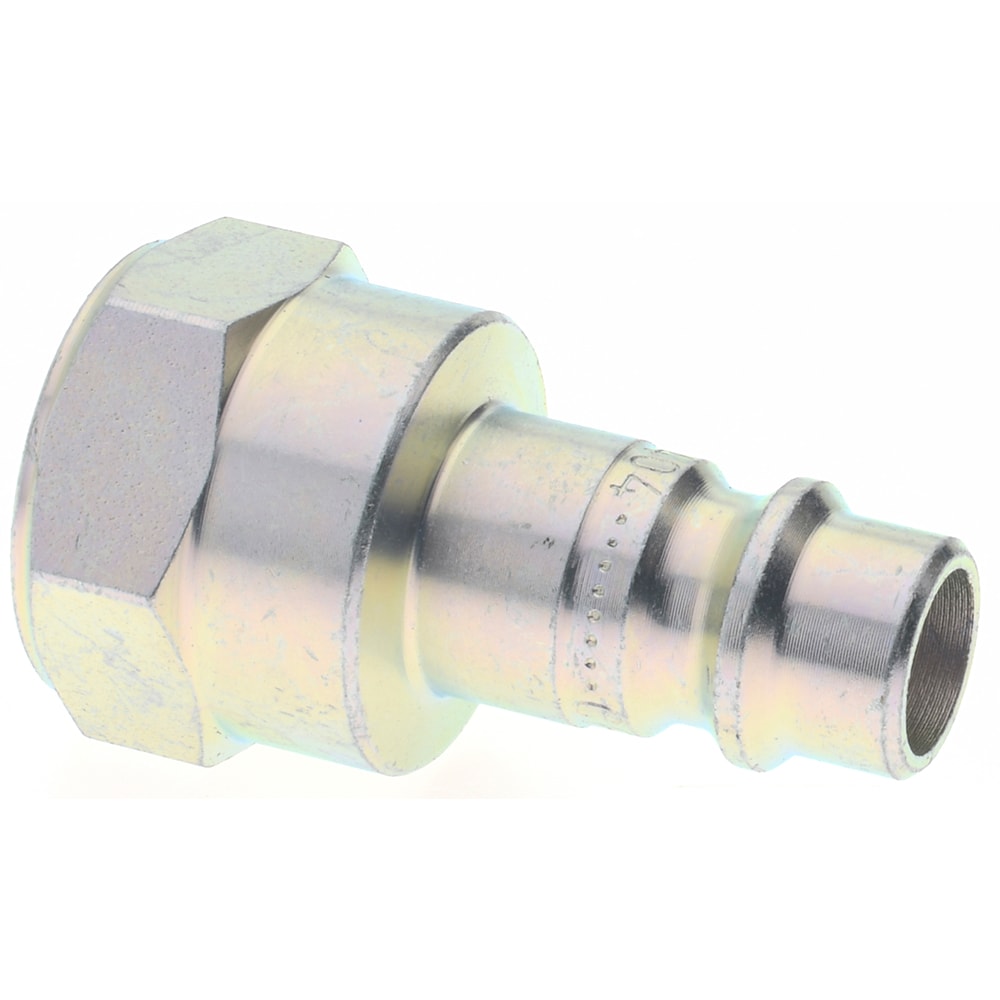 Pneumatic Hose Coupling: 3/8" Thread, 1/4" Body Dia, High Flow Interchange