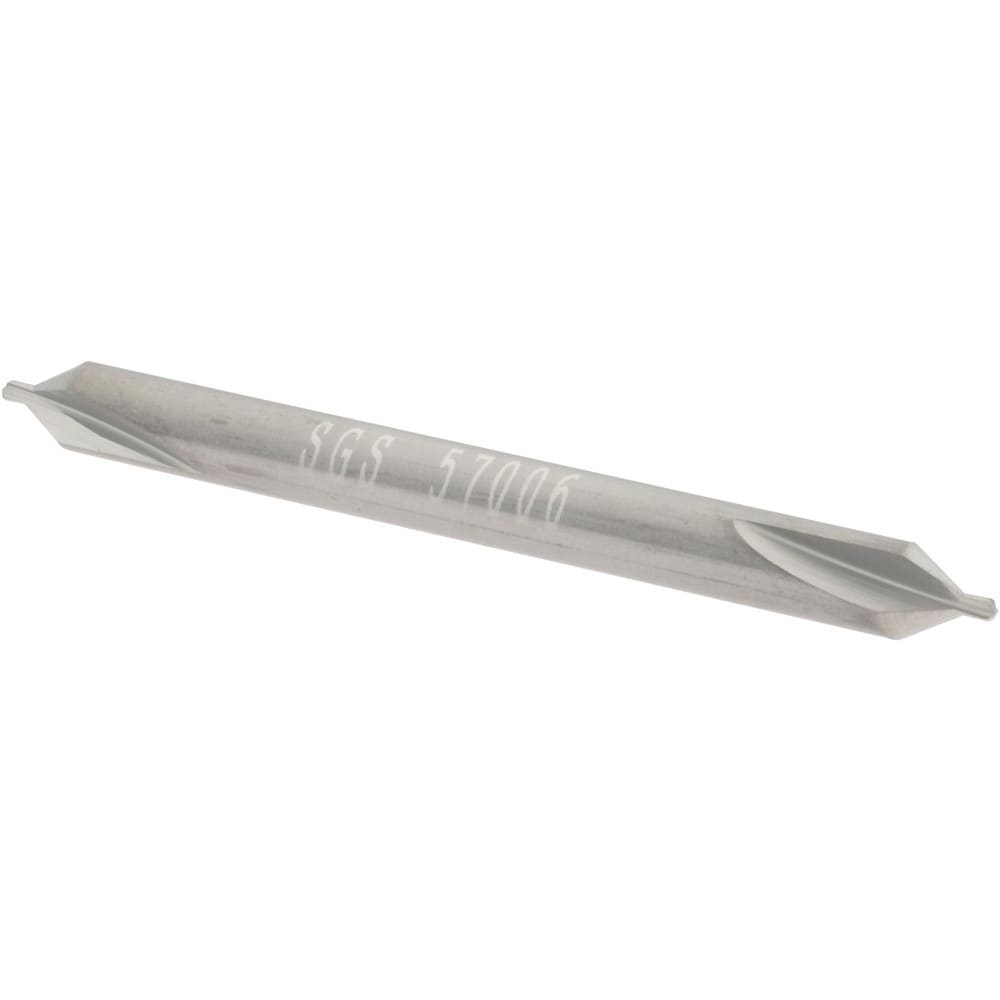 Combo Drill & Countersink: #0, 1/8" Body Dia, Solid Carbide