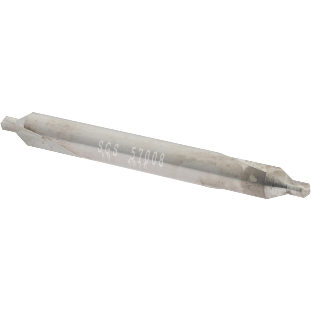 Combo Drill & Countersink: #2, 3/16" Body Dia, Solid Carbide