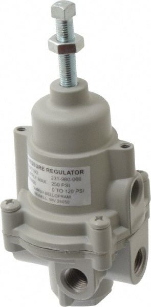 Compressed Air Regulator: 1/4" NPT, 250 Max psi, Pressure