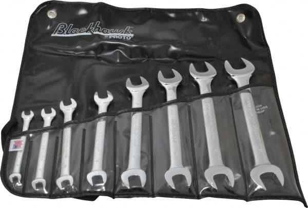 Blackhawk By Proto FN-8PTNB 6 Point Fractional and Metric Flare Nut Wrench Set 8-Piece 