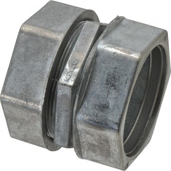 Conduit Coupling: For EMT, Die Cast Zinc, 2" Trade Size