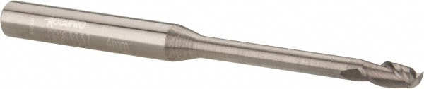 Accupro 12177222 Square End Mill: 0.1575 Dia, 0.315 LOC, 2 Flutes, Solid Carbide 