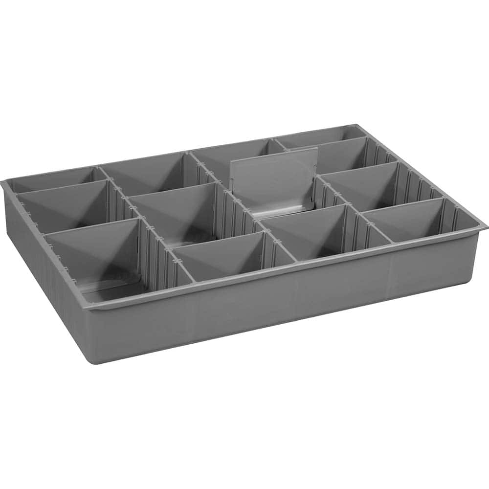 Small Parts Boxes & Organizers; Type: Compartment Box ; Width (Inch): 11-15/16 ; Depth (Inch): 18-1/16 ; Height (Inch): 2-31/32 ; Number Of Compartments: Adjustable ; Height (Decimal Inch): 2.9687