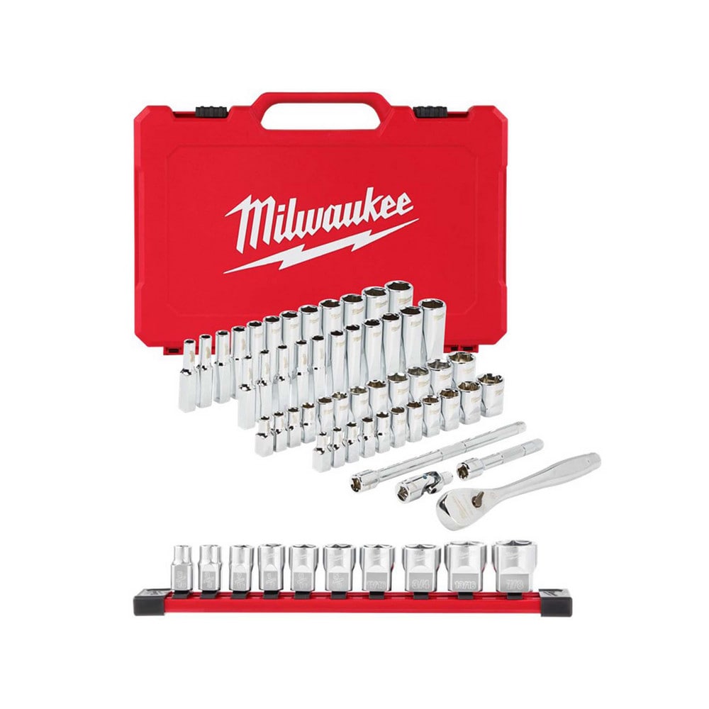 Socket Sets; Set Type: Ratchet & Socket Set ; Measurement Type: Inch; Metric ; Drive Size: 1/4 ; Minimum Size (Inch): 5/32 ; Minimum Size (mm): 5.00 ; Maximum Socket Depth (Decimal Inch): 0.8750