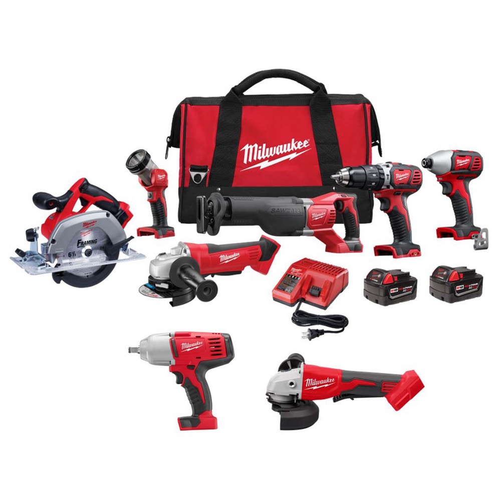 Cordless Tool Combination Kits; Kit Type: 18 Volt Cordless Tool Combination ; Tools: 1/4 in Hex Impact Driver; 1/2 in Hammer Drill ; Voltage: 18.00 ; Batteries Included: Yes ; Battery Chemistry: Lithium-ion ; Battery Series: M18 XC Red