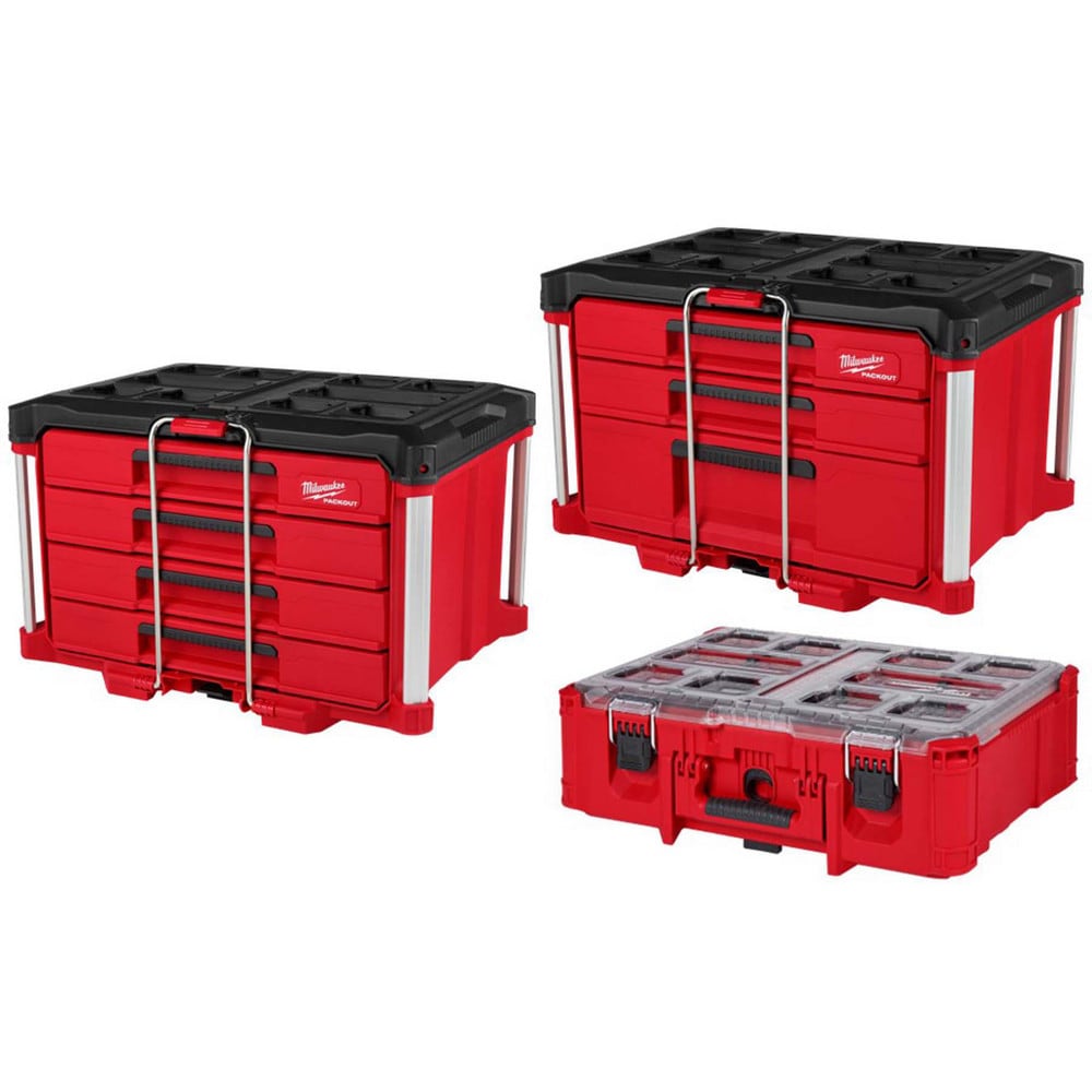 Tool Boxes, Cases & Chests; Type: Cooler/Tool Tote/Tool Bag/ Tool Storage ; Color: Red; Black ; Material: Polypropylene ; Material Family: Metal; Plastic ; Width (Inch): 22 ; Drawers Range: 2 to 4