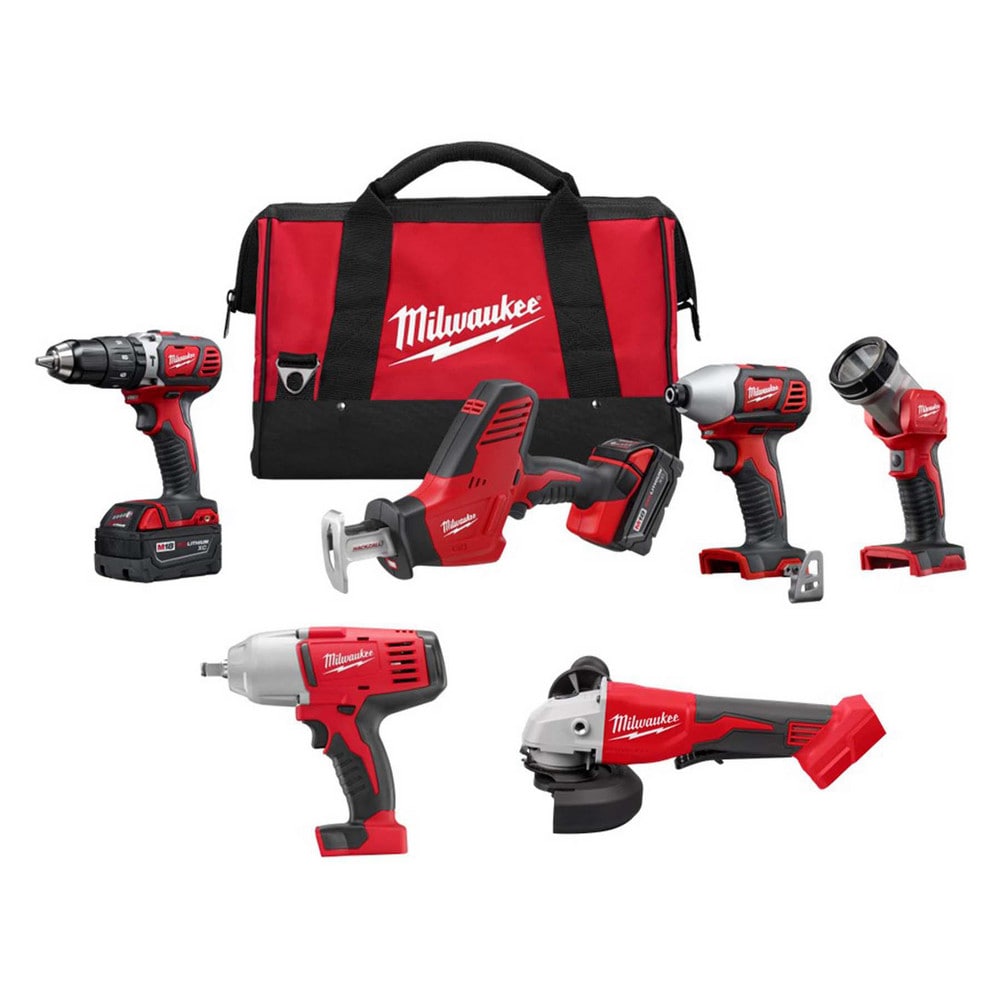 Cordless Tool Combination Kits; Kit Type: 18 Volt Cordless Tool Combination ; Tools: 1/2 in Hammer Drill; 1/4 in Hex Impact Driver; One-Handed Hackzall Reciprocating Saw ; Voltage: 18.00 ; Batteries Included: Yes ; Battery Chemistry: Lithium-ion