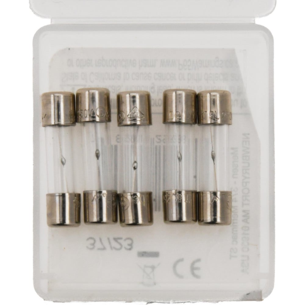 Cylindrical Time Delay Fuse: 5 A, 20 mm OAL, 5 mm Dia
