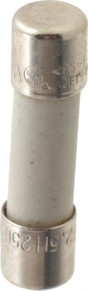 Ferraz Shawmut GSD2-1/2-MSC Cylindrical Fast-Acting Fuse: 2.5 A, 20 mm OAL, 5 mm Dia 