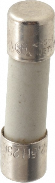 Ferraz Shawmut GSD2-1/2-MSC Cylindrical Fast-Acting Fuse: 2.5 A, 20 mm OAL, 5 mm Dia 