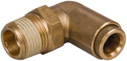 Norgren 95411420M Push-To-Connect Tube to Male & Tube to Male NPT Tube Fitting: 3/8" Thread, 3/8" OD 