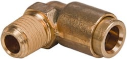 Norgren 95433112M Push-To-Connect Tube to Male & Tube to Male NPT Tube Fitting: Male Elbow, 1/4" Thread, 3/8" OD 