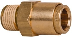 Norgren 95453021M Push-To-Connect Tube to Male & Tube to Male NPT Tube Fitting: Male Connector, 3/8" Thread, 1/2" OD Image