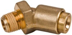 Norgren 95460004M Push-To-Connect Tube to Male & Tube to Male NPT Tube Fitting: 45 ° Male Elbow, 1/8" Thread, 1/4" OD 