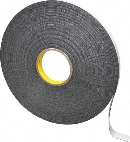 3M - Black Double-Sided Polyethylene Foam Tape: 3/4" Wide, 72 yd Long