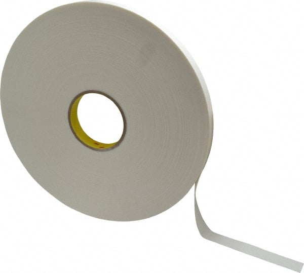 New 3M 4492W 1/32" Thick Polyethylene Double Sided Foam Tape 1" x 72 yards White 