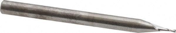 Square End Mill: 0.029'' Dia, 0.087'' LOC, 1/8'' Shank Dia, 1-1/2'' OAL, 2 Flutes, Solid Carbide