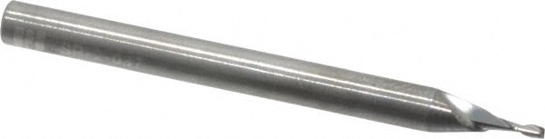 Square End Mill: 0.037'' Dia, 0.111'' LOC, 1/8'' Shank Dia, 1-1/2'' OAL, 2 Flutes, Solid Carbide