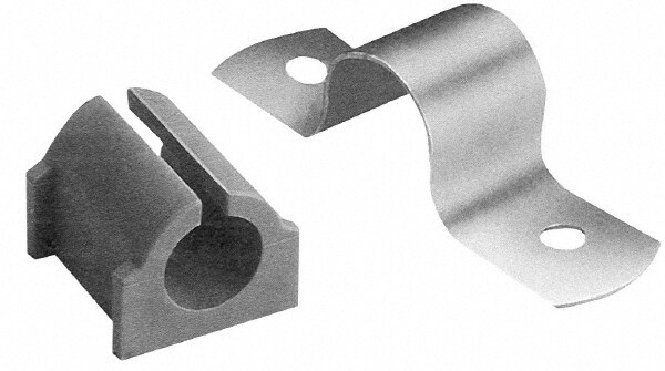 1-3/8" Tube, Grade 304 Stainless Steel, Tube Strap with Cushion
