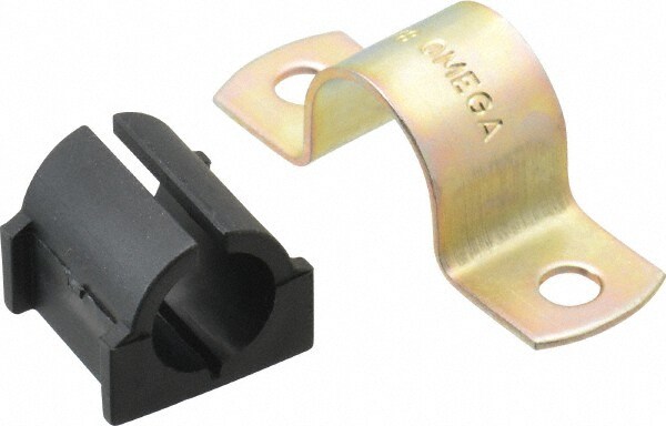 5/8" Tube, Steel, Zinc Plated Tube Strap with Cushion