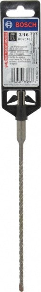 3/16" Diam, SDS-Plus Shank, Carbide-Tipped Rotary & Hammer Drill Bit