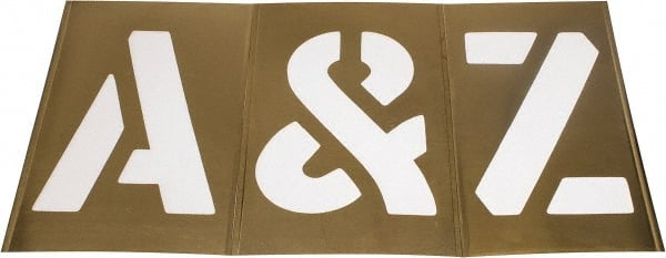 33 Piece, 12 Inch Character Size, Brass Stencil