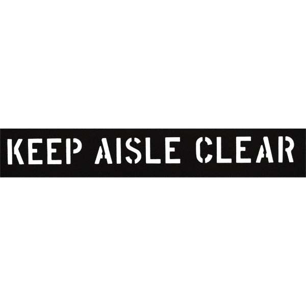 C.H. Hanson 12421 3 Inch Characters, Keep Aisle Clear, Plastic Stencil 