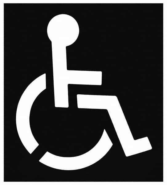C.H. Hanson 12438 Facility Stencils; Type: Graphic/Symbol Only; Graphic/Symbol Only ; Message Type: Parking Lot ; Legend: Handicap Symbol ; Character Height (Inch): 43; 43in ; Graphic Type: Handicapped Symbol ; Stencil Height (Inch): 46; 46in 