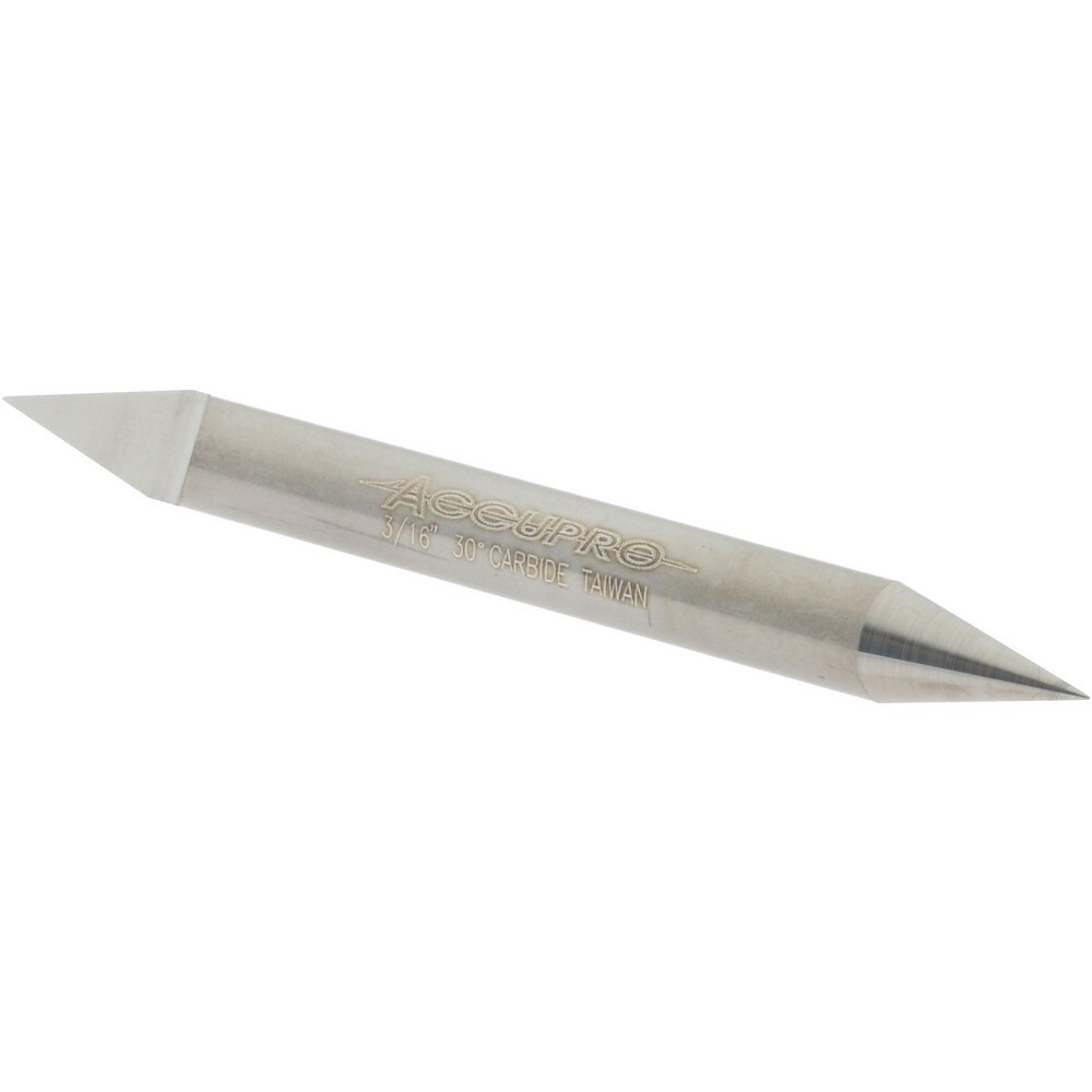 3/16" Diam Single 30° Conical Point End Solid Carbide Split-End Blank