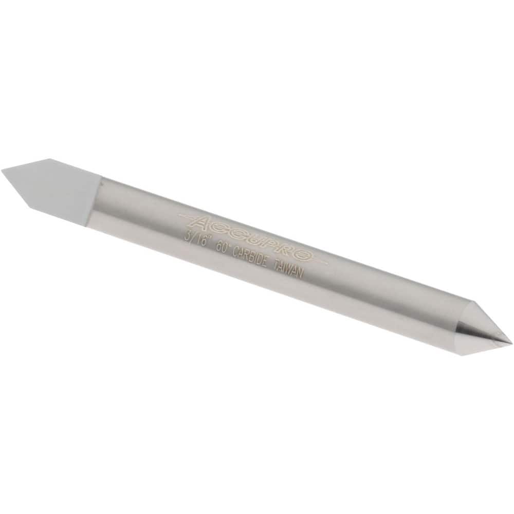 Accupro 199588 3/16" Diam Single 60° Conical Point End Solid Carbide Split-End Blank 