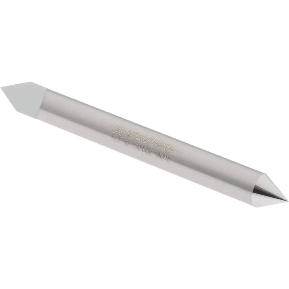 Accupro 199604 1/4" Diam Single 60° Conical Point End Solid Carbide Split-End Blank 