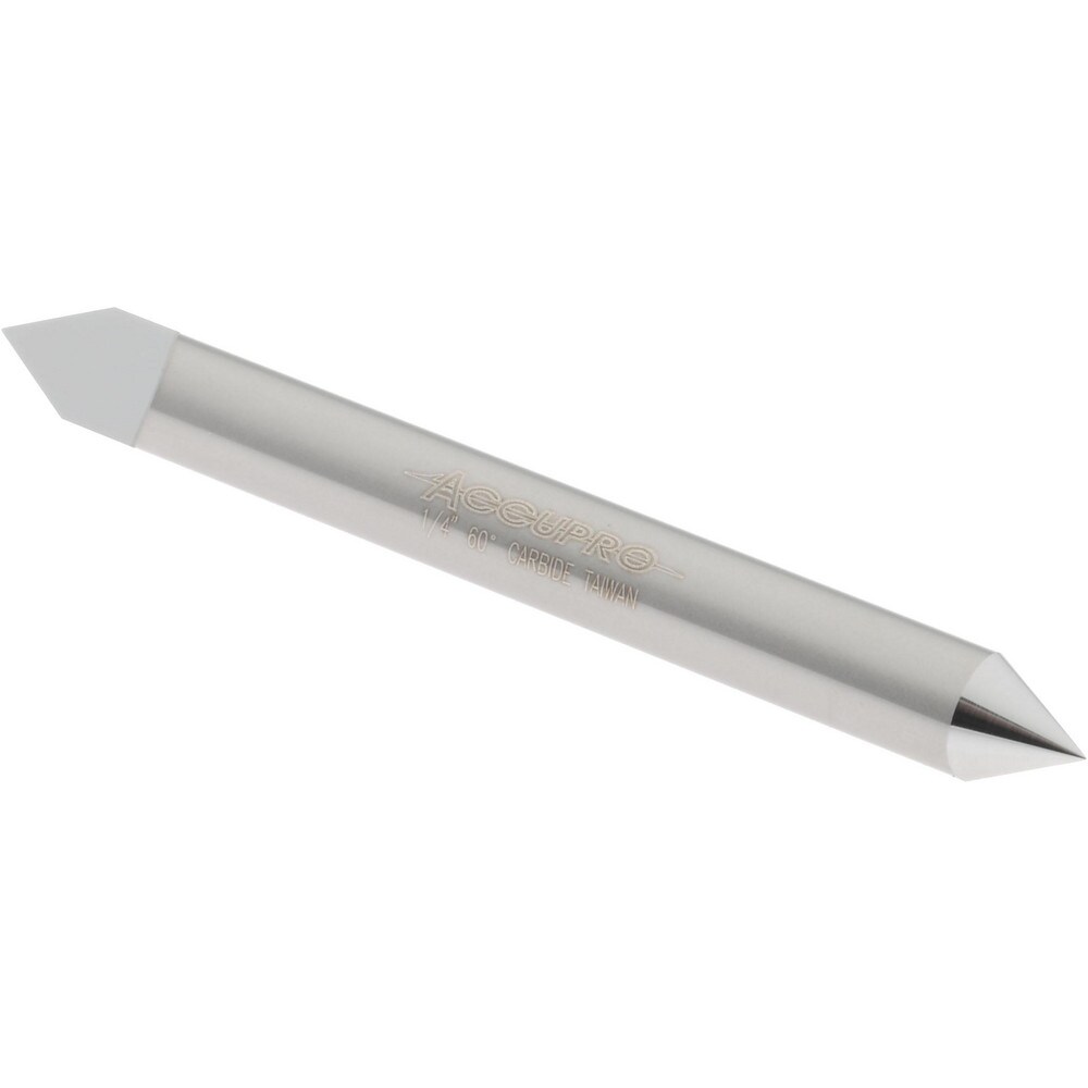 1/4" Diam Single 60° Conical Point End Solid Carbide Split-End Blank
