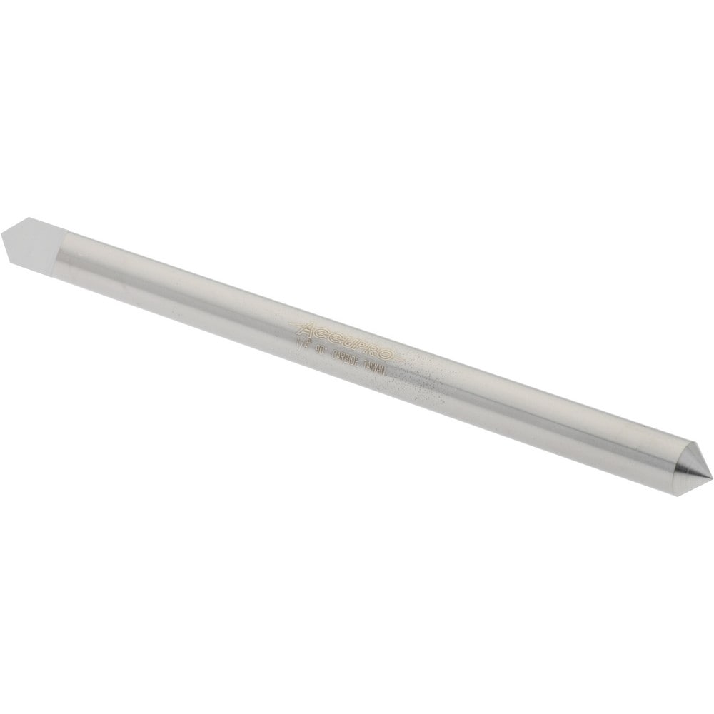 1/4" Diam Single 90° Conical Point End Solid Carbide Split-End Blank