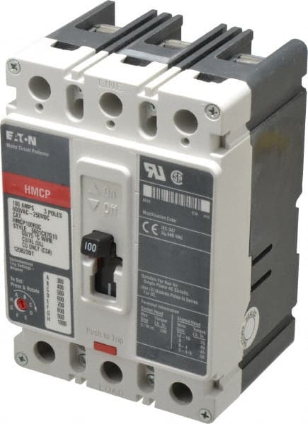 Motor Circuit Protectors; Continuous Amperage: 100 ; Starter Size: 3 ; Number of Poles: 3 ; Standards Met: CE; CSA C22.2 No. 5.1; CSA Certified; IEC 157-1; UL 489; UL File E7819; UL Listed
