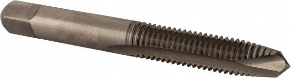 Spiral Point Tap: M8x1.25 Metric Coarse, 2 Flutes, Plug, 6H Class of Fit, High Speed Steel, Bright Finish