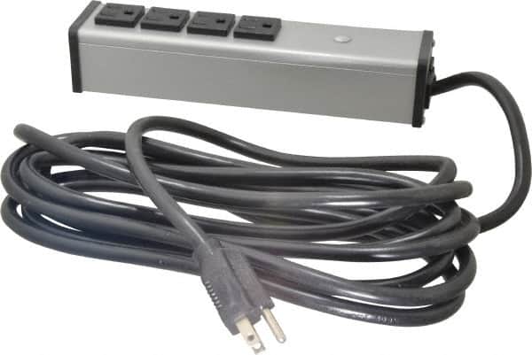 Wiremold UL101BD 4 Outlets, 120 Volts, 15 Amps, 15 Cord, Power Outlet Strip 