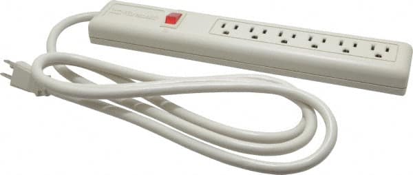 Wiremold P6 6 Outlets, 120 Volts, 15 Amps, 6 Cord, Power Outlet Strip 