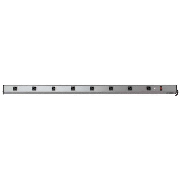 24 Outlets, 120 Volts, 15 Amps, 6' Cord, Power Outlet Strip - Raceway Mount, 5-15 NEMA Configuration, 72" Strip, cULus Listed
