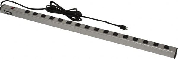 Wiremold UL402BD 16 Outlets, 120 Volts, 15 Amps, 15 Cord, Power Outlet Strip 