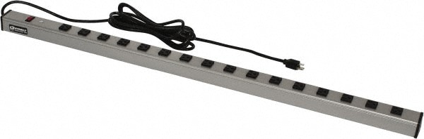 Wiremold UL402BD 16 Outlets, 120 Volts, 15 Amps, 15 Cord, Power Outlet Strip Image