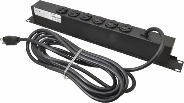 Wiremold JO6B2B 6 Outlets, 120 Volts, 15 Amps, 15 Cord, Power Outlet Strip 