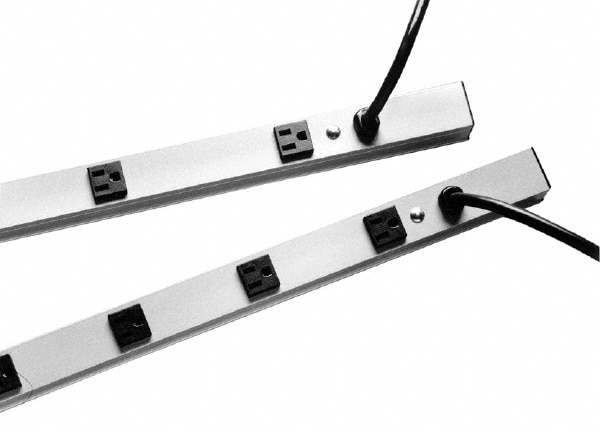 Power Outlet Strips; Amperage: 15 A; Amperage: 15 A; Voltage: 120 V; Number of Outlets: 10; Mount Type: Raceway; Number Of Outlets: 10; Mounting Type: Raceway; Strip Length: 48 in; Cord Length: 6 ft; 1.80 m; Voltage: 120 V; Strip Length (Inch): 48; Strip