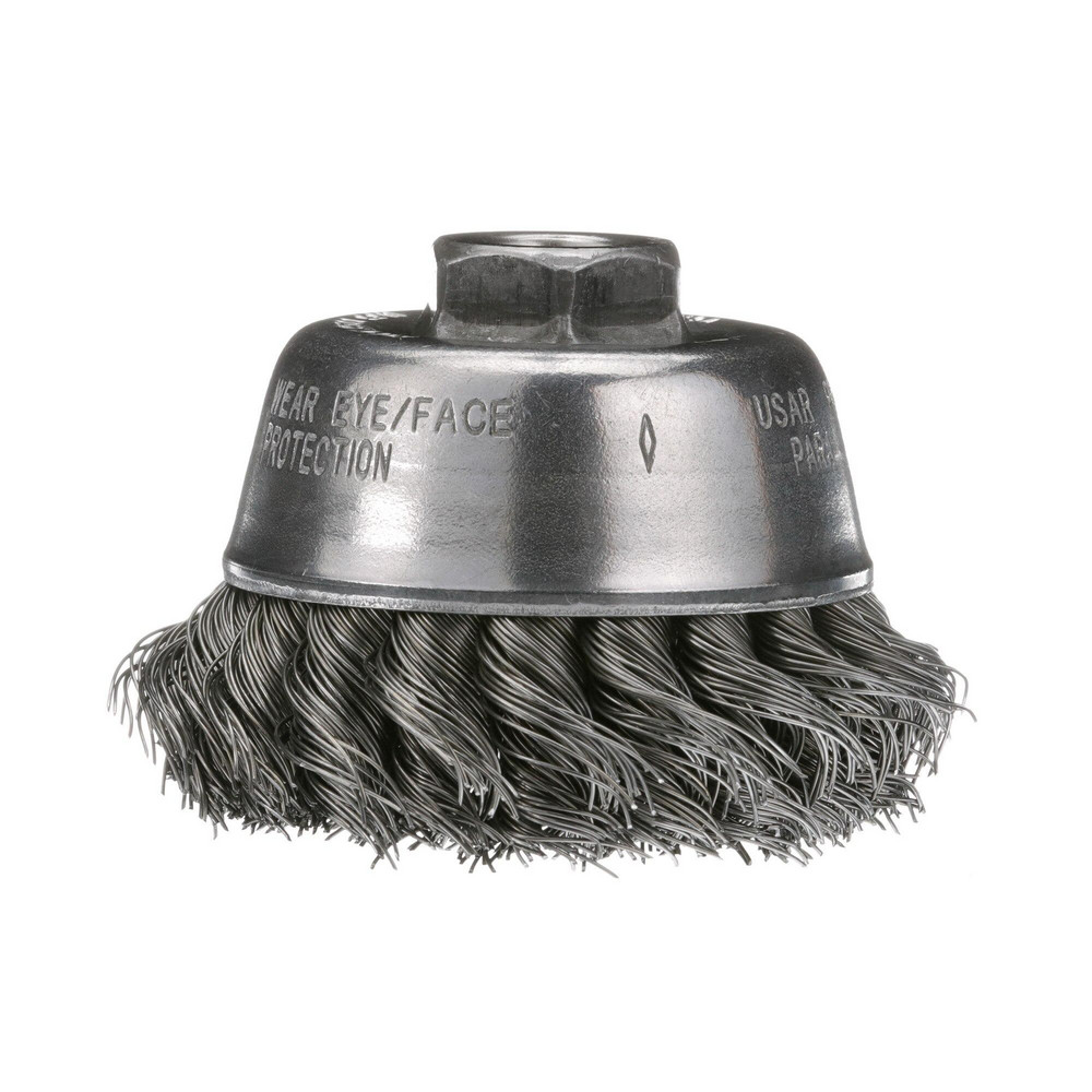 Osborn Cup Brush 31/2" Dia, 0.02" Wire Dia, Steel, Knotted MSC Direct
