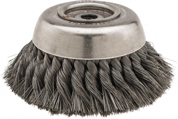 Osborn 3302600 Cup Brush: 6" Dia, 0.014" Wire Dia, Steel, Knotted 