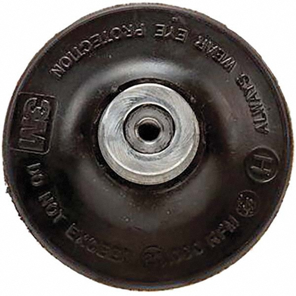 Disc Backing Pad: 3" Dia, Quick-Change Type R - 1/4-20 Thread, Female Thread, 20000 Max RPM