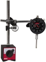 Dial Indicator & Base Kit: 0-100 Dial Reading